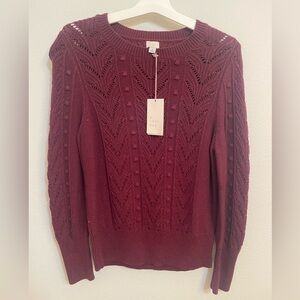 Burgundy Knit Sweater | A New Day